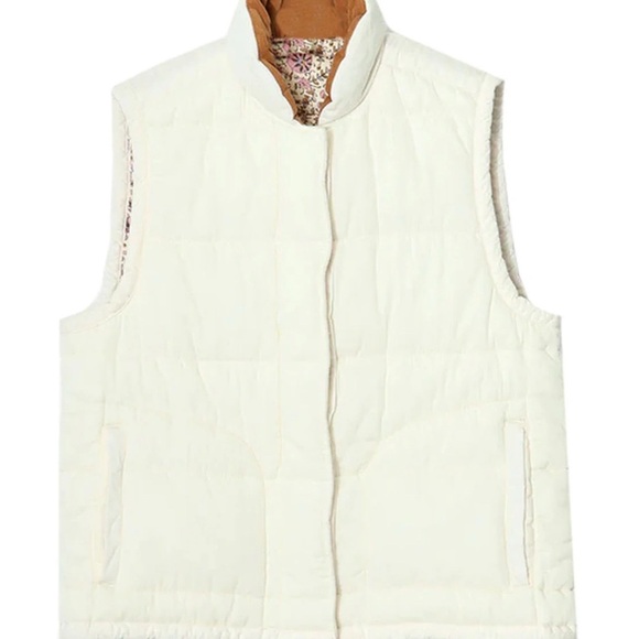 Xirena Ivory Vine Reversible Hunter Puffer Vest - Picture 4 of 12